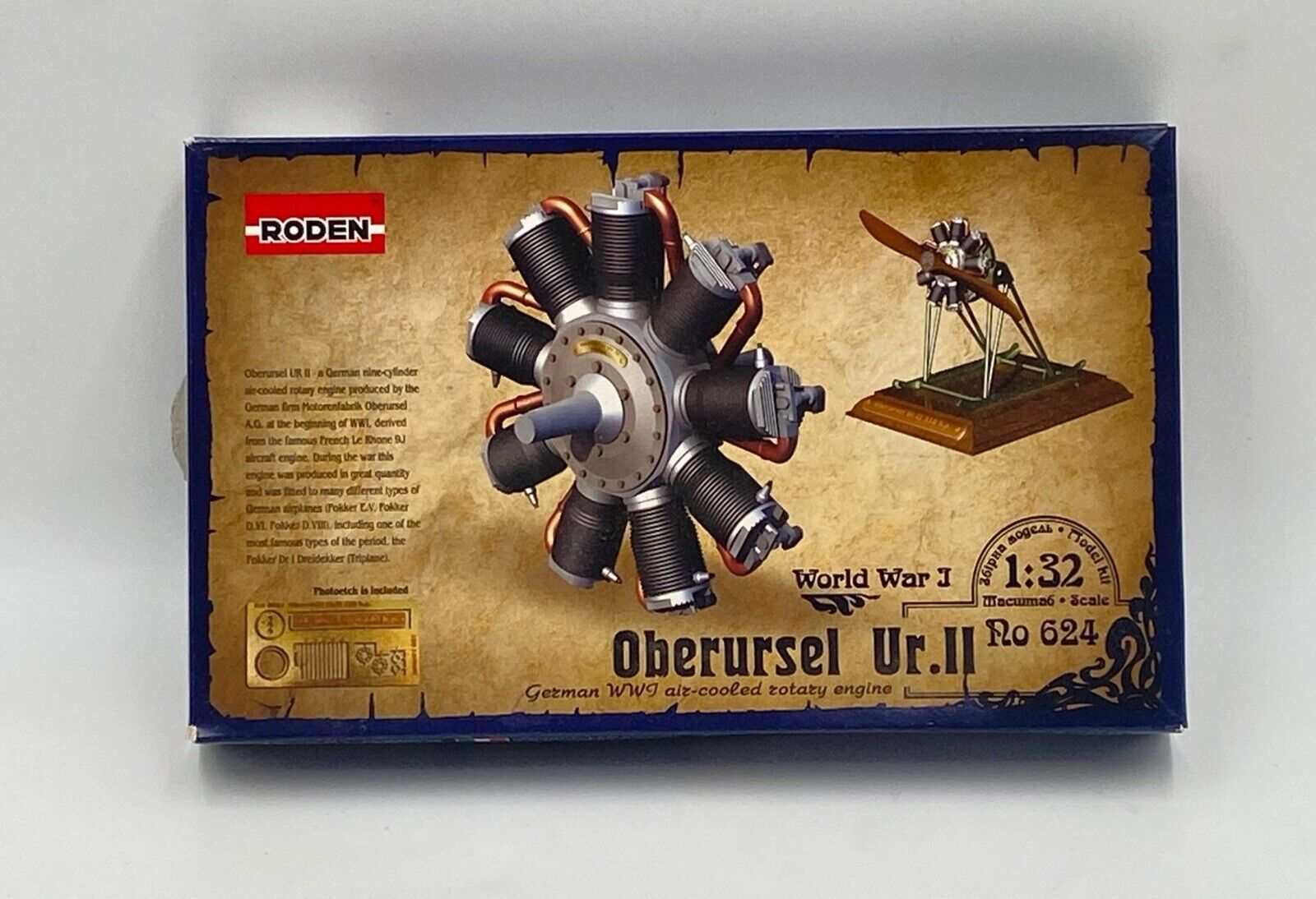 Oberursel Ur.II German WWI Air-cooled Engine Roden | No. 624 | 1:32