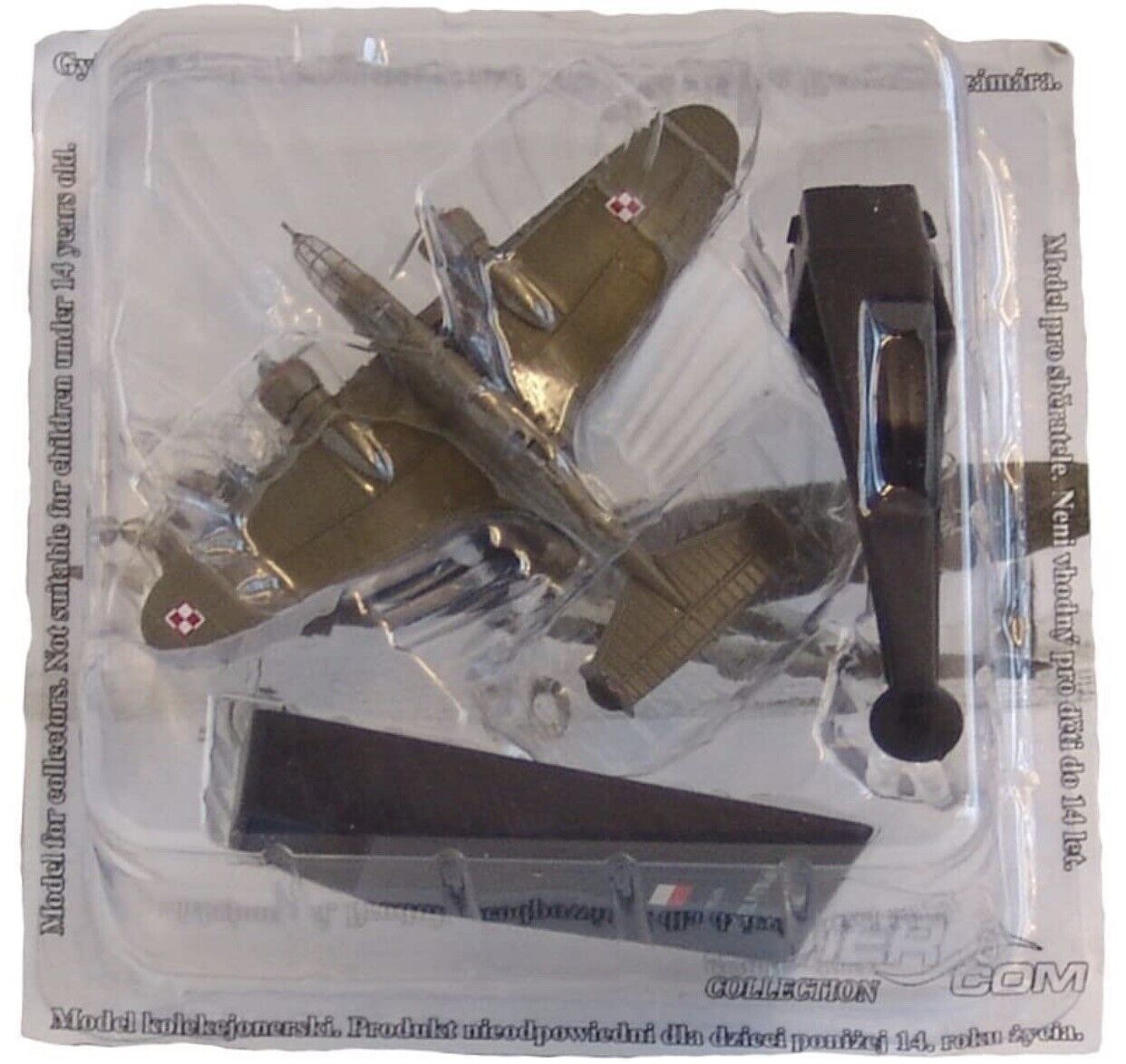 Amercom 1939 PZL P-37B Los die-cast Model 1:144