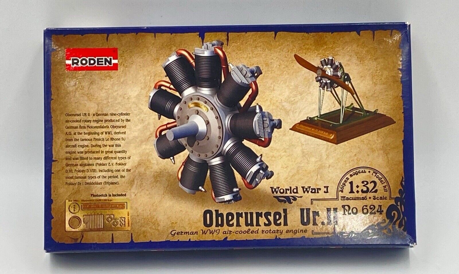 Oberursel Ur.II German WWI Air-cooled Engine Roden | No. 624 | 1:32