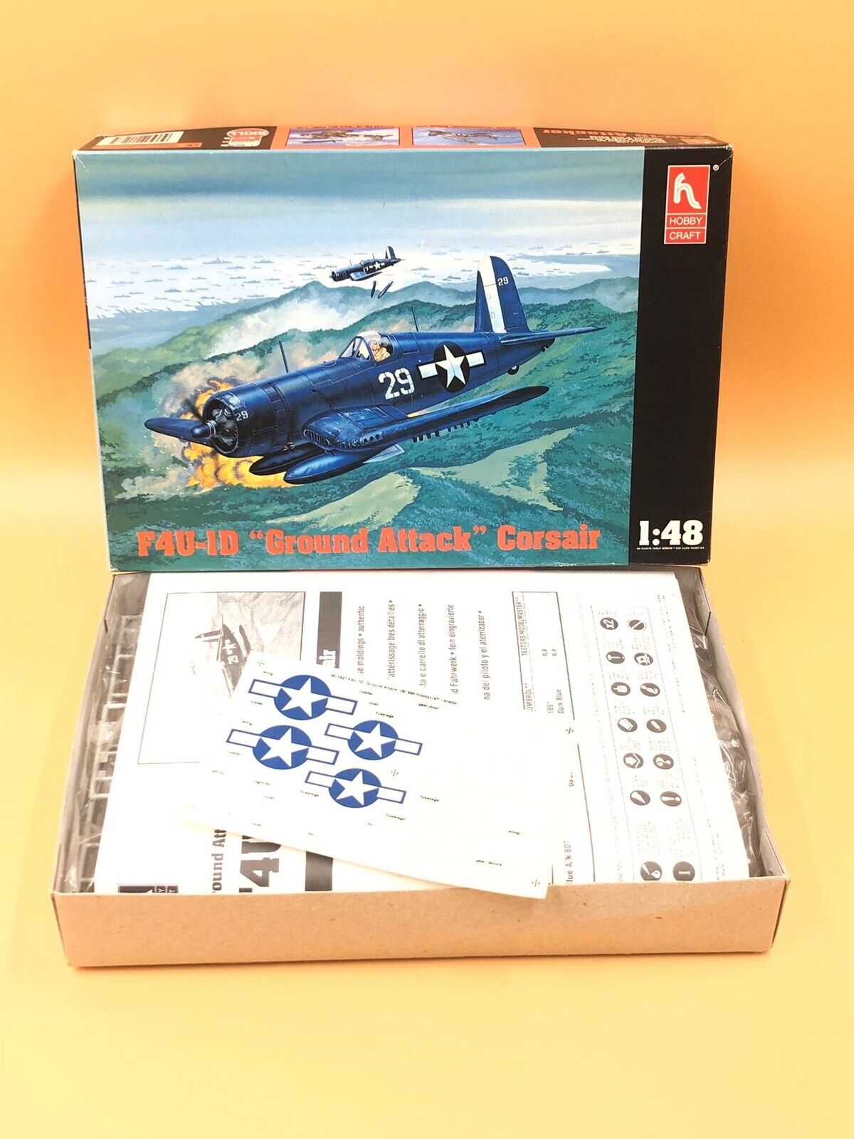 Hobby Craft 1/48 F4U-ID Ground Attack Corsair Prop Plane Kit HC1527 Box 11866