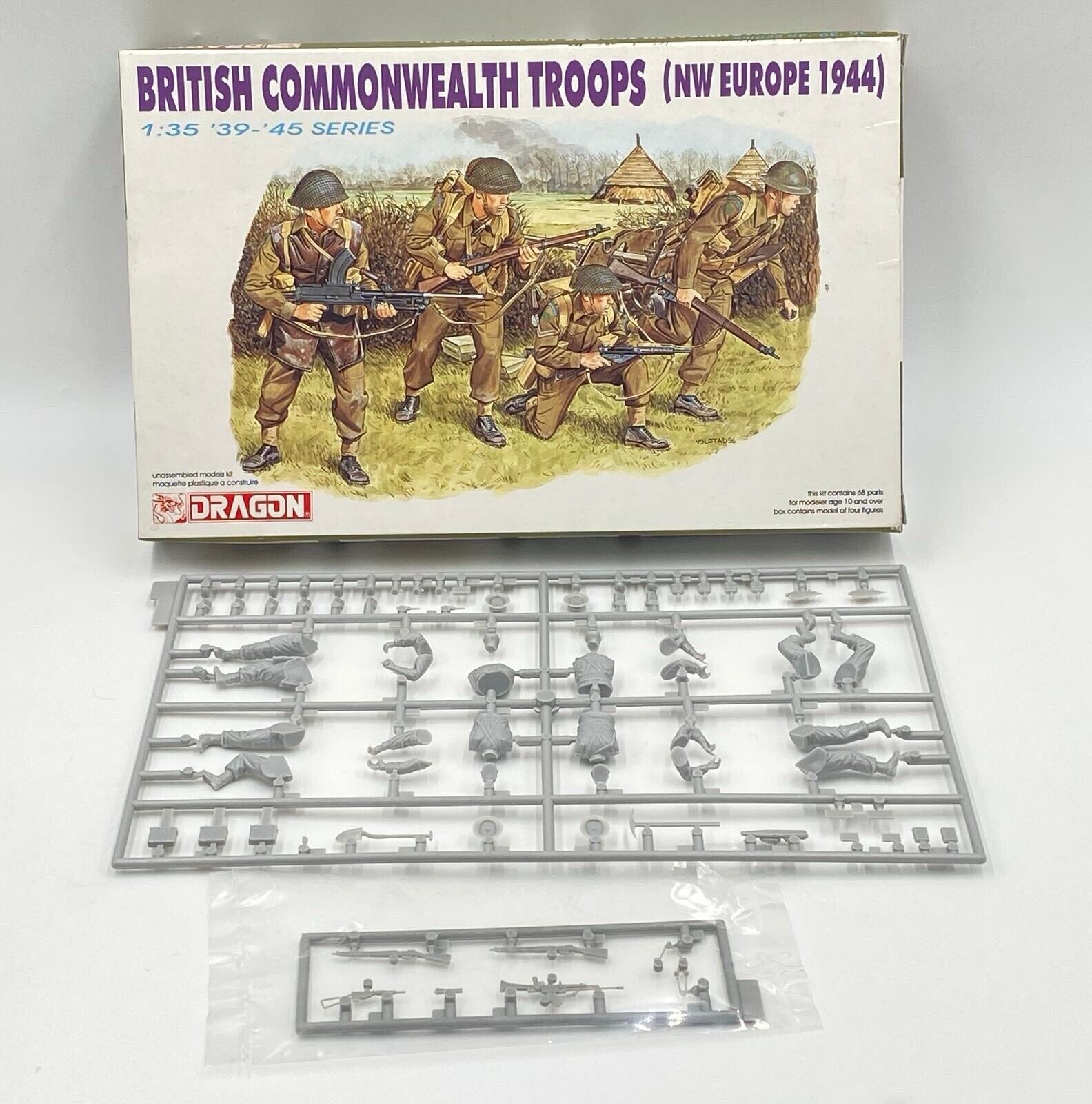 DRAGON 6055 British Commonwealth Troops Europe 1944 Model Kit 1:35