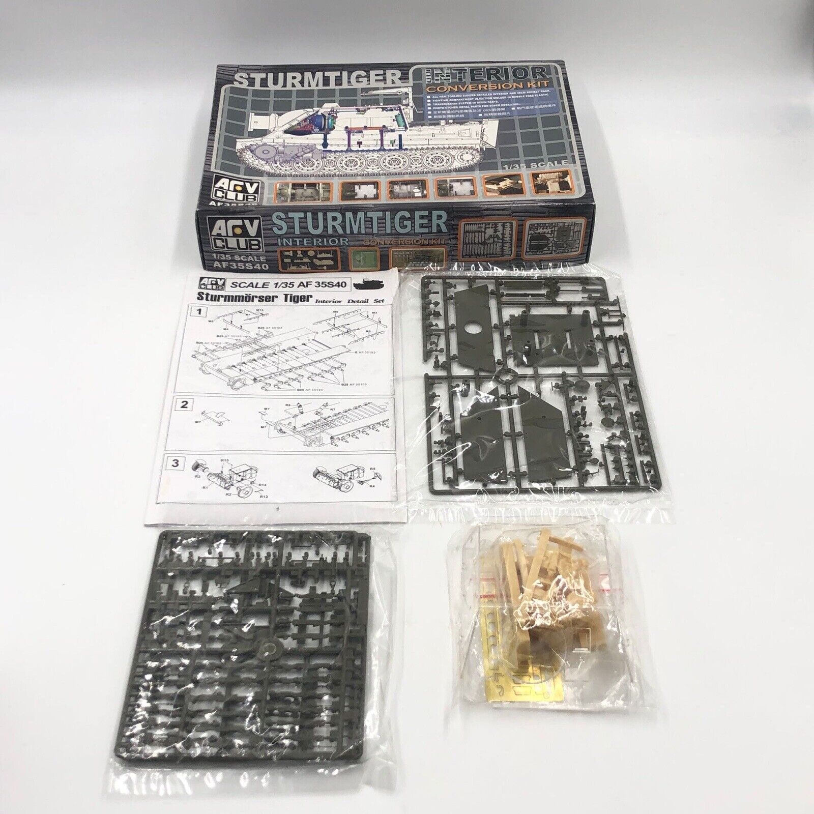 AFV CLUB 1/35 STURMTIGER INTERIOR CONVERSION KIT 35S40