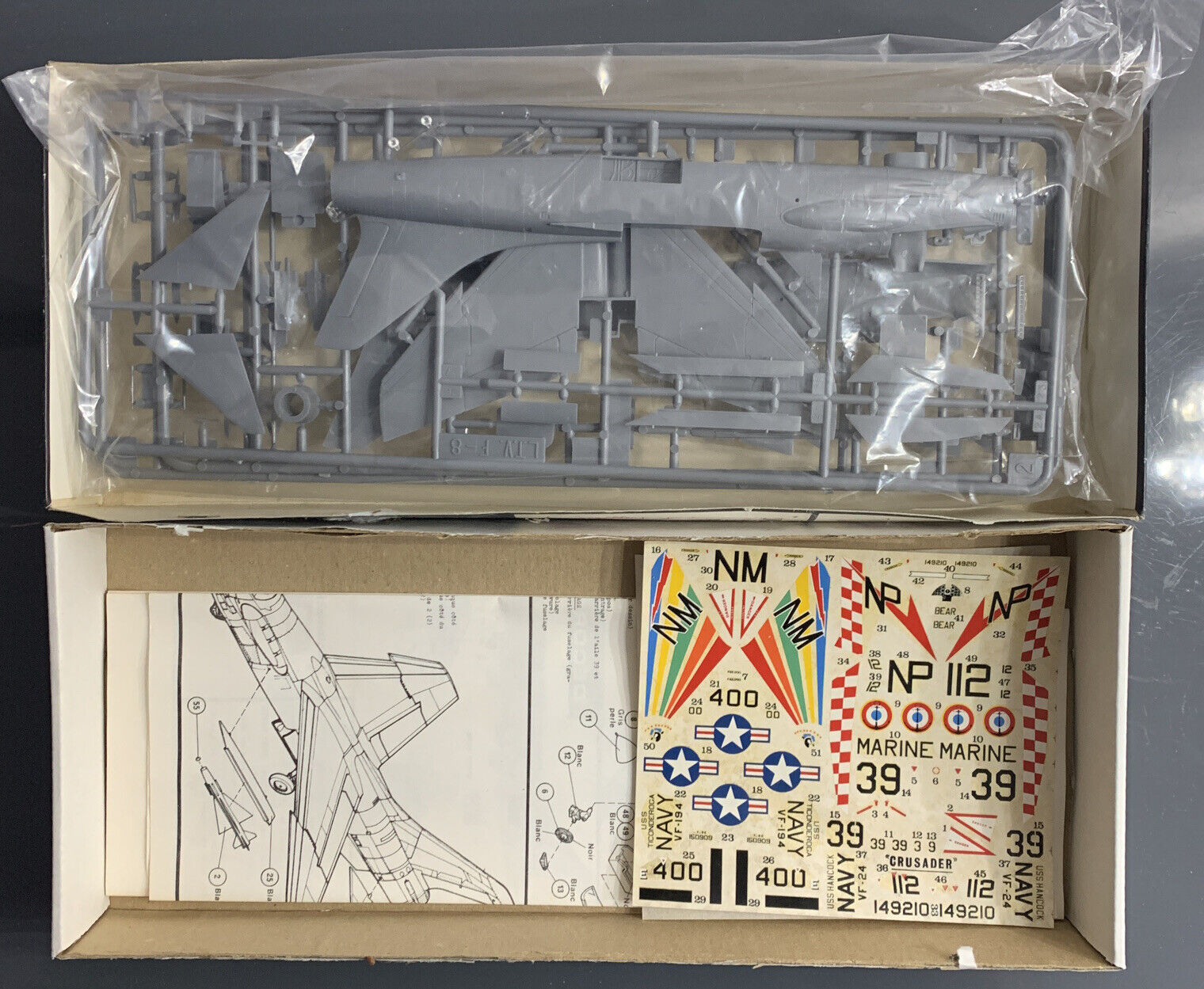 L.T.V CRUSADER F-8E/E(FN)/8J   1/72 SCALE HELLER  No. 259