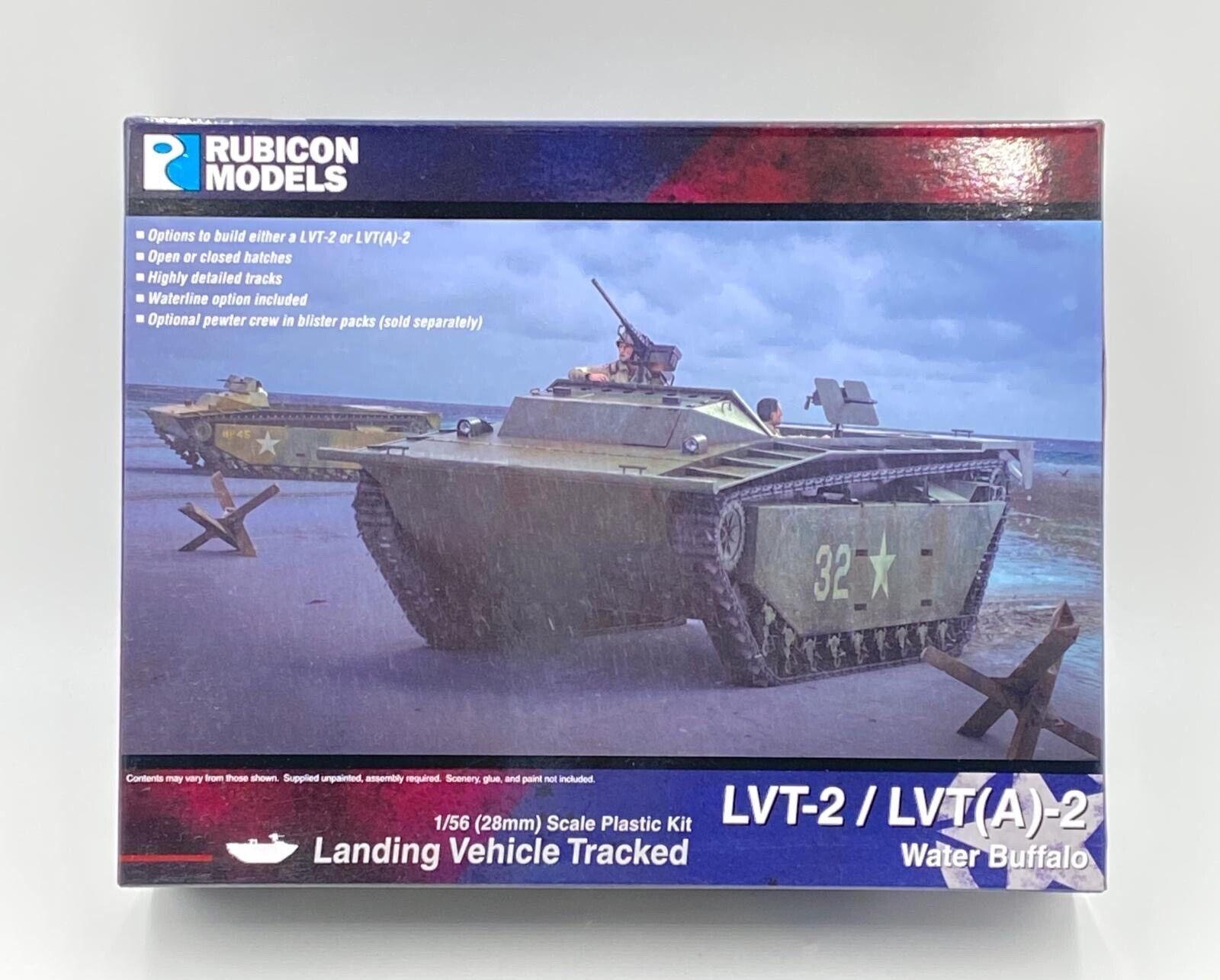 Rubicon Models 280067 Lvt-2 / Lvt(A)-2 Water Buffalo 1:56 Plastic Model Kit