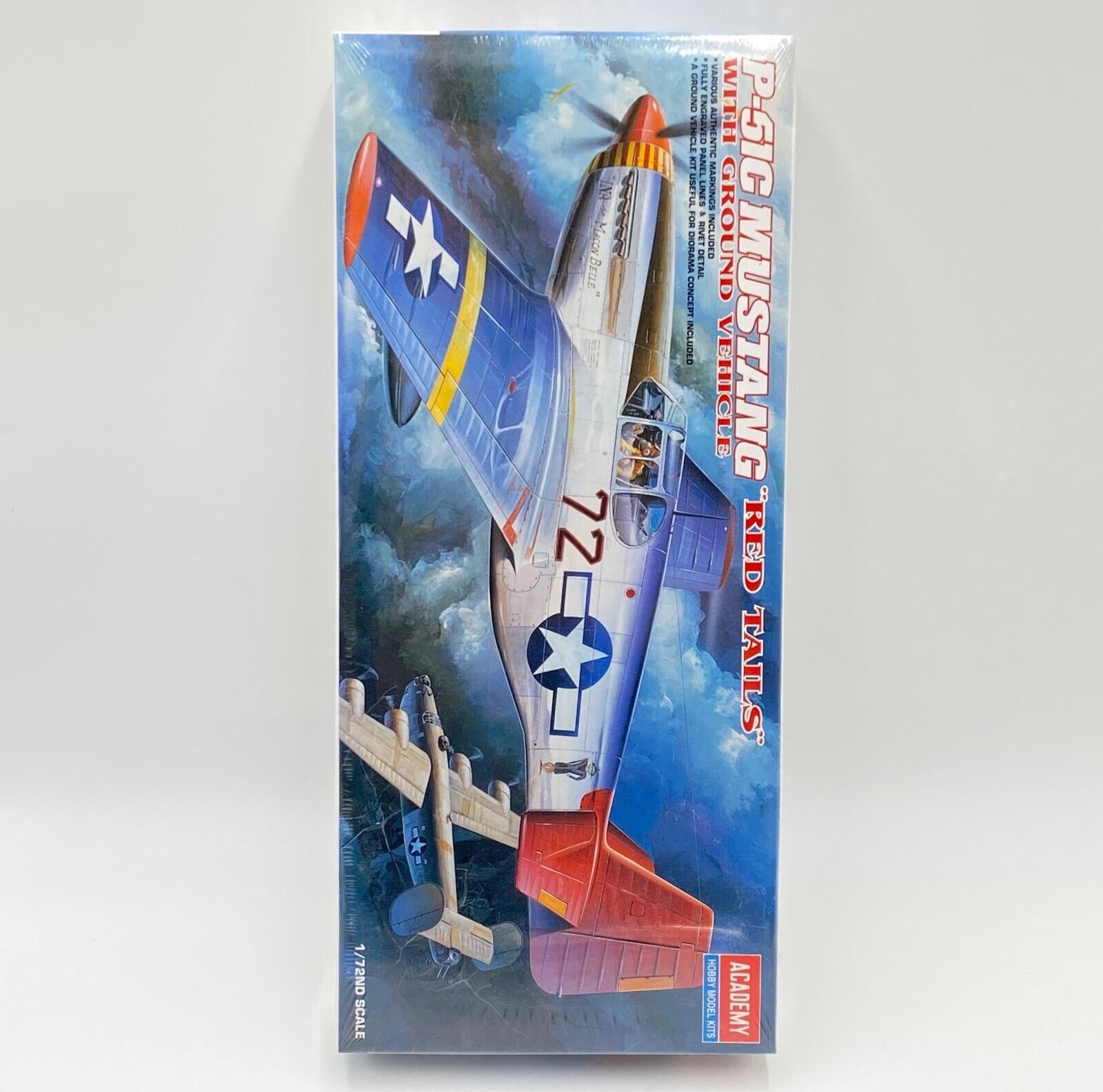 P-51C Mustang "Red Tails" with ground vehicle Academy | No. 2225 | 1:72